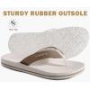 imageCOFACE Mens Flip Flops Comfortable Yoga Mat Cushion Thong Sandals with Arch Support Casual Summer Beach Slides For Man Size 715Beige White