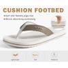 imageCOFACE Mens Flip Flops Comfortable Yoga Mat Cushion Thong Sandals with Arch Support Casual Summer Beach Slides For Man Size 715Beige White