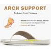 imageCOFACE Mens Flip Flops Comfortable Yoga Mat Cushion Thong Sandals with Arch Support Casual Summer Beach Slides For Man Size 715Beige White