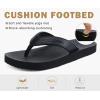 imageCOFACE Mens Flip Flops Comfortable Yoga Mat Cushion Thong Sandals with Arch Support Casual Summer Beach Slides For Man Size 715Black