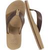 imageCOFACE Mens Flip Flops Comfortable Yoga Mat Cushion Thong Sandals with Arch Support Casual Summer Beach Slides For Man Size 715Brown Beige