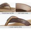 imageCOFACE Mens Flip Flops Comfortable Yoga Mat Cushion Thong Sandals with Arch Support Casual Summer Beach Slides For Man Size 715Brown Beige