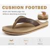imageCOFACE Mens Flip Flops Comfortable Yoga Mat Cushion Thong Sandals with Arch Support Casual Summer Beach Slides For Man Size 715Brown Beige