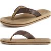 imageCOFACE Mens Flip Flops Comfortable Yoga Mat Cushion Thong Sandals with Arch Support Casual Summer Beach Slides For Man Size 715Brown Beige