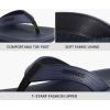 imageCOFACE Mens Flip Flops Comfortable Yoga Mat Cushion Thong Sandals with Arch Support Casual Summer Beach Slides For Man Size 715Dark Blue