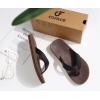imageCOFACE Mens Flip Flops Comfortable Yoga Mat Cushion Thong Sandals with Arch Support Casual Summer Beach Slides For Man Size 715Dark Brown