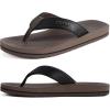 imageCOFACE Mens Flip Flops Comfortable Yoga Mat Cushion Thong Sandals with Arch Support Casual Summer Beach Slides For Man Size 715Dark Brown