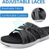 imageCOFACE Mens Sport Recovery Sandals Plantar Fasciitis Soft Cushion Lightweight Orthotic Slides for MenBlack
