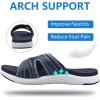 imageCOFACE Mens Sport Recovery Sandals Plantar Fasciitis Soft Cushion Lightweight Orthotic Slides for MenBlue
