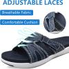 imageCOFACE Mens Sport Recovery Sandals Plantar Fasciitis Soft Cushion Lightweight Orthotic Slides for MenBlue