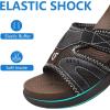 imageCOFACE Mens Sport Recovery Sandals Plantar Fasciitis Soft Cushion Lightweight Orthotic Slides for MenBrown