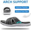 imageCOFACE Mens Sport Recovery Sandals Plantar Fasciitis Soft Cushion Lightweight Orthotic Slides for MenGrey