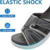 imageCOFACE Mens Sport Recovery Sandals Plantar Fasciitis Soft Cushion Lightweight Orthotic Slides for MenGrey