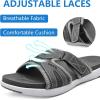 imageCOFACE Mens Sport Recovery Sandals Plantar Fasciitis Soft Cushion Lightweight Orthotic Slides for MenGrey