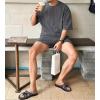 imageCOFACE Mens Sport Recovery Sandals Plantar Fasciitis Soft Cushion Lightweight Orthotic Slides for MenGreyblack