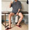 imageCOFACE Mens Sport Recovery Sandals Plantar Fasciitis Soft Cushion Lightweight Orthotic Slides for MenRedblack
