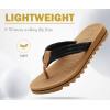 imageCOFACE Womens Arch Support Flip Flops Yoga Mat Comfortable Thick Cushion Walking Thong Sandals Lightweight Slip On Summer Beach SlippersBlack Brown