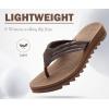 imageCOFACE Womens Arch Support Flip Flops Yoga Mat Comfortable Thick Cushion Walking Thong Sandals Lightweight Slip On Summer Beach SlippersBrown