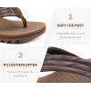 imageCOFACE Womens Arch Support Flip Flops Yoga Mat Comfortable Thick Cushion Walking Thong Sandals Lightweight Slip On Summer Beach SlippersBrown