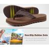 imageCOFACE Womens Arch Support Flip Flops Yoga Mat Comfortable Thick Cushion Walking Thong Sandals Lightweight Slip On Summer Beach SlippersBrown