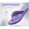 imageCOFACE Womens Arch Support Flip Flops Yoga Mat Comfortable Thick Cushion Walking Thong Sandals Lightweight Slip On Summer Beach SlippersPurple
