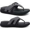 imageCOFACE Flip Flops for Men with Arch Support Comfortable Man Thong Sandals Adjustable Beach Flipflop OutdoorGrey