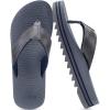 imageCOFACE Mens Arch Support Flip Flops Yoga Mat Comfortable Thick Cushion Recovery Walking Thong Sandals Lightweight Slip On Summer Beach SlippersGrey