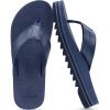 imageCOFACE Mens Arch Support Flip Flops Yoga Mat Comfortable Thick Cushion Recovery Walking Thong Sandals Lightweight Slip On Summer Beach SlippersNavy Blue