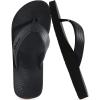 imageCOFACE Mens Flip Flops Comfortable Yoga Mat Cushion Thong Sandals with Arch Support Casual Summer Beach Slides For Man Size 715Black