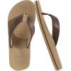 imageCOFACE Mens Flip Flops Comfortable Yoga Mat Cushion Thong Sandals with Arch Support Casual Summer Beach Slides For Man Size 715Brown Beige