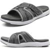 imageCOFACE Mens Sport Recovery Sandals Plantar Fasciitis Soft Cushion Lightweight Orthotic Slides for MenGrey