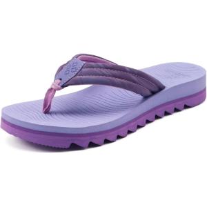 imageCOFACE Womens Arch Support Flip Flops Yoga Mat Comfortable Thick Cushion Walking Thong Sandals Lightweight Slip On Summer Beach SlippersPurple