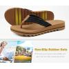 imageCOFACE Womens Arch Support Flip Flops Yoga Mat Comfortable Thick Cushion Walking Thong Sandals Lightweight Slip On Summer Beach SlippersBlack Khakiv