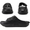 imageCOFACE Mens Recovery Sandals Orthopedic Walking Slides for Men Adjustable Thick Cushioned Orthotic Man Plantar Fasciitis Comfort Casual Outdoor Size 715Black