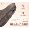 imageCOFACE Mens Recovery Sandals Orthopedic Walking Slides for Men Adjustable Thick Cushioned Orthotic Man Plantar Fasciitis Comfort Casual Outdoor Size 715Brown