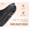 imageCOFACE Mens Recovery Sandals Orthopedic Walking Slides for Men Adjustable Thick Cushioned Orthotic Man Plantar Fasciitis Comfort Casual Outdoor Size 715Black