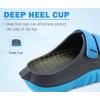 imageCOFACE Mens Recovery Sandals Orthopedic Walking Slides for Men Adjustable Thick Cushioned Orthotic Man Plantar Fasciitis Comfort Casual Outdoor Size 715Dark BlueLight Blue