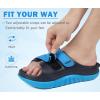 imageCOFACE Mens Recovery Sandals Orthopedic Walking Slides for Men Adjustable Thick Cushioned Orthotic Man Plantar Fasciitis Comfort Casual Outdoor Size 715Dark BlueLight Blue