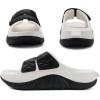 imageCOFACE Mens Recovery Sandals Orthopedic Walking Slides for Men Adjustable Thick Cushioned Orthotic Man Plantar Fasciitis Comfort Casual Outdoor Size 715WhiteBlack