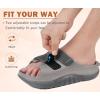 imageCOFACE Mens Recovery Sandals Orthopedic Walking Slides for Men Adjustable Thick Cushioned Orthotic Man Plantar Fasciitis Comfort Casual Outdoor Size 715Dark GreyLight Grey
