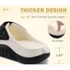 imageCOFACE Mens Recovery Sandals Orthopedic Walking Slides for Men Adjustable Thick Cushioned Orthotic Man Plantar Fasciitis Comfort Casual Outdoor Size 715WhiteBlack