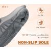 imageCOFACE Mens Recovery Sandals Orthopedic Walking Slides for Men Adjustable Thick Cushioned Orthotic Man Plantar Fasciitis Comfort Casual Outdoor Size 715Dark GreyLight Grey