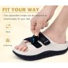 imageCOFACE Mens Recovery Sandals Orthopedic Walking Slides for Men Adjustable Thick Cushioned Orthotic Man Plantar Fasciitis Comfort Casual Outdoor Size 715WhiteBlack