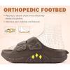 imageCOFACE Mens Recovery Sandals Orthopedic Walking Slides for Men Adjustable Thick Cushioned Orthotic Man Plantar Fasciitis Comfort Casual Outdoor Size 715Brown