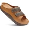 imageCOFACE Mens Recovery Sandals Orthopedic Walking Slides for Men Adjustable Thick Cushioned Orthotic Man Plantar Fasciitis Comfort Casual Outdoor Size 715KhakiBrown