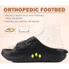 imageCOFACE Mens Recovery Sandals Orthopedic Walking Slides for Men Adjustable Thick Cushioned Orthotic Man Plantar Fasciitis Comfort Casual Outdoor Size 715Black