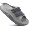 imageCOFACE Mens Recovery Sandals Orthopedic Walking Slides for Men Adjustable Thick Cushioned Orthotic Man Plantar Fasciitis Comfort Casual Outdoor Size 715Dark GreyLight Grey