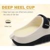 imageCOFACE Mens Recovery Sandals Orthopedic Walking Slides for Men Adjustable Thick Cushioned Orthotic Man Plantar Fasciitis Comfort Casual Outdoor Size 715WhiteBlack