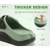 imageCOFACE Mens Recovery Sandals Orthopedic Walking Slides for Men Adjustable Thick Cushioned Orthotic Man Plantar Fasciitis Comfort Casual Outdoor Size 715Dark GreenLight Green