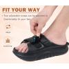 imageCOFACE Mens Recovery Sandals Orthopedic Walking Slides for Men Adjustable Thick Cushioned Orthotic Man Plantar Fasciitis Comfort Casual Outdoor Size 715Black